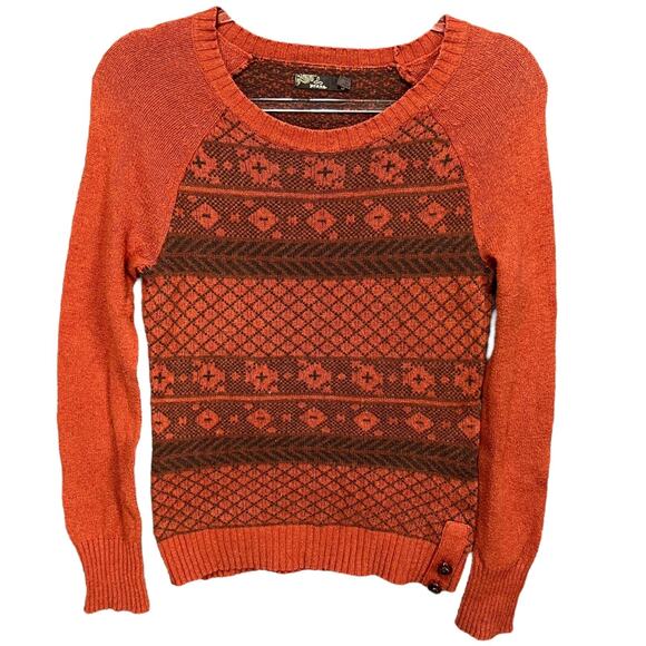 PRANA Womens Ramona Sweater Size S Boho Cottage Cozy Raglan Pullover Buttons - Picture 4 of 13